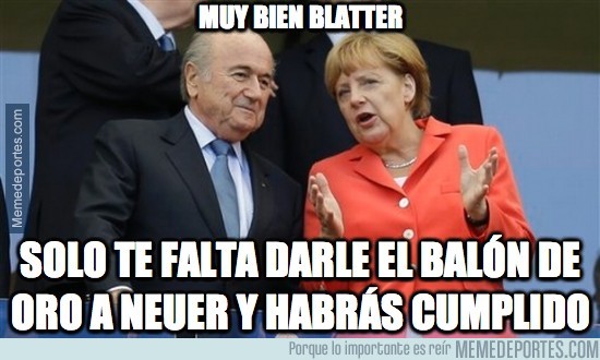 433458 - Blatter ya casi ha cumplido con la Merkel