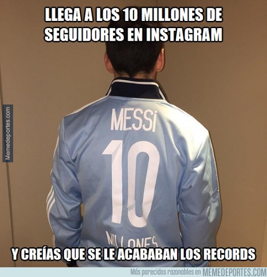 447094 - Messi llega a los 10 millones de seguidores en Instagram