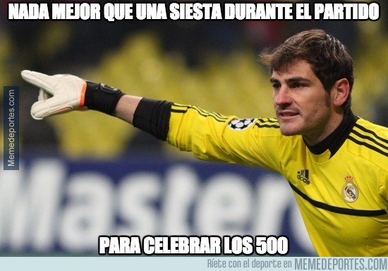 455450 - Buena celebración de Casillas en su partido 500