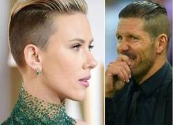 Enlace a Scarlett Johansson se hizo un corte de pelo inspirado en El Cholo Simeone