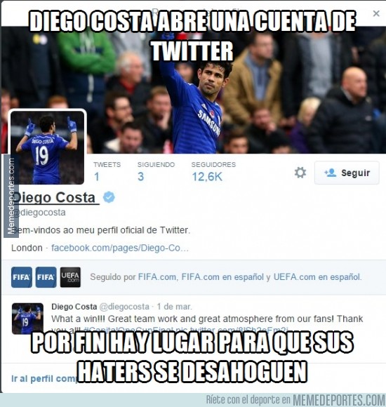 463264 - ¿Es Diego Costa uno de los futbolistas con más haters?