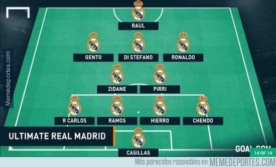 466481 - XI ideal del Real Madrid en sus 113 años de historia. Lamentables las ausencias de Arbeloa y Drenthe