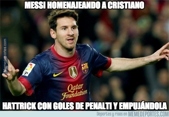 468498 - Messi hace un homenaje a Cristiano