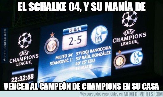 472240 - El Schalke 04, y su manía de vencer al vigente campeón de la Champions en su casa