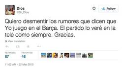 Enlace a Dios está harto de que le comparen con alguien del Barça