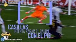 Enlace a GIF: La reacción del entrenador de porteros del Real Madrid al gol de Luis Suárez