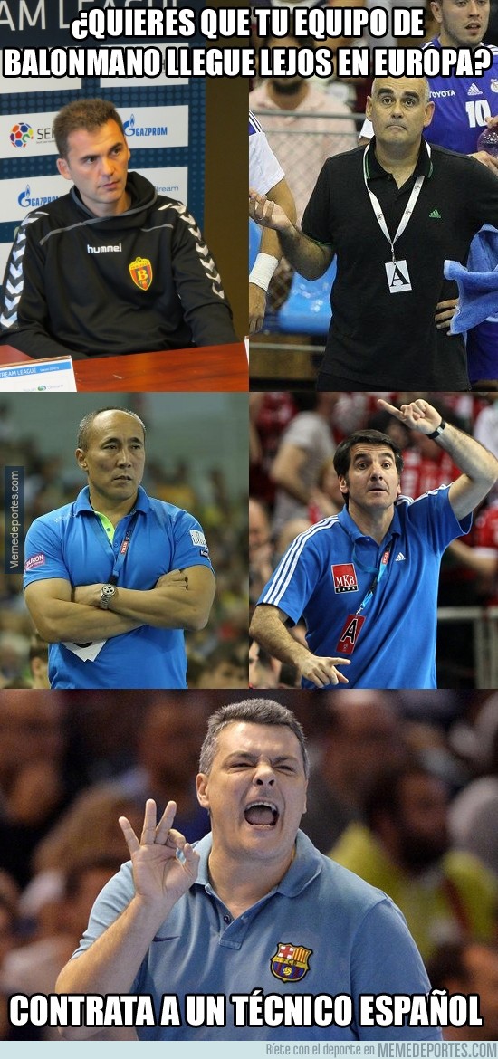 488644 - Histórico. Cinco entrenadores españoles en cuartos de final de la EHF Champions League