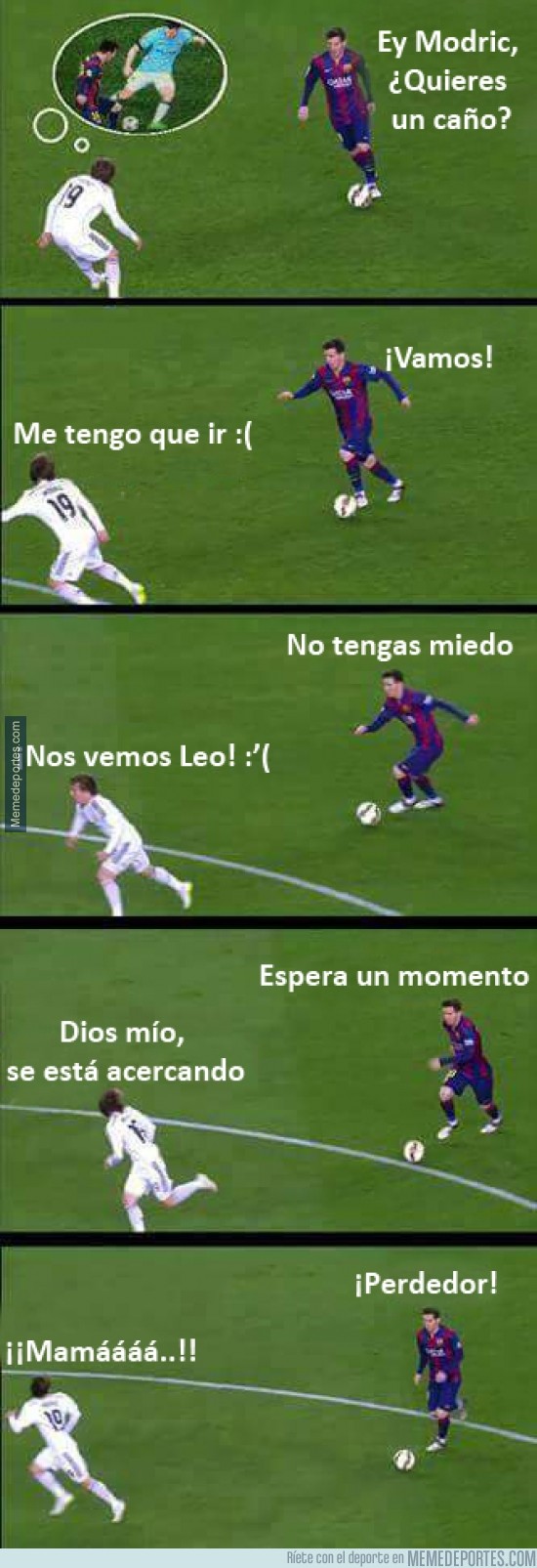 488955 - Modric salió huyendo de Messi al querer hacerle un caño