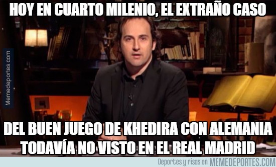 Hoy, en Cuarto Milenio el espeluznante caso de Khedira Hoy, en Cuarto Milenio el espeluznante caso de Khedira