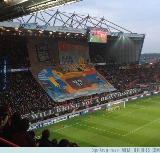 502195 - Gran mosaico de Los Simpson visto en el fútbol holandés