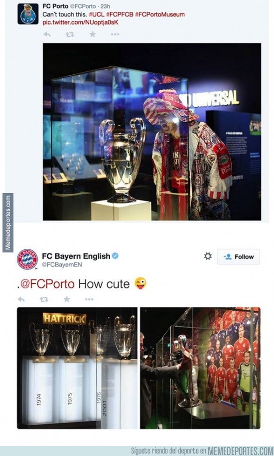 509414 - Los twitters de Porto y Bayern, troleándose entre sí