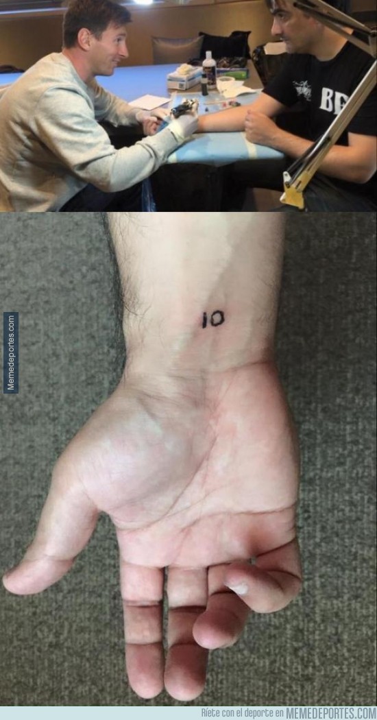 514693 - ¡El tatuador de Messi le pide que él le haga un tatuaje! Así ha quedado el 