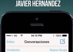 Enlace a Chicharito ha compartido imágenes de su teléfono