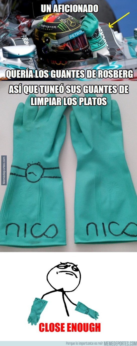 540132 - Manera ingeniosa de conseguir los guantes de Nico Rosberg
