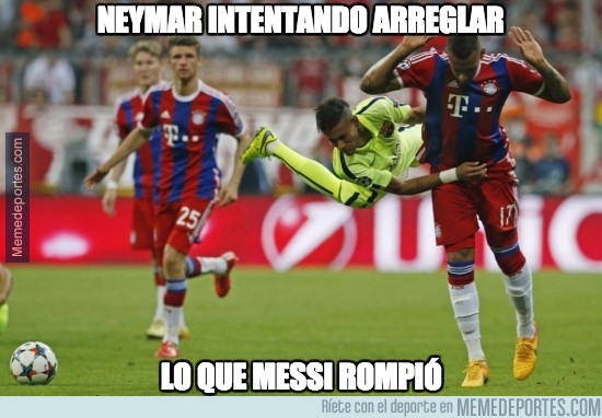 546143 - Neymar intentando arreglar lo que Messi rompió
