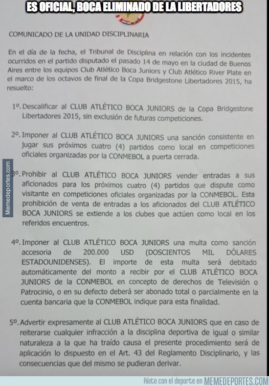 552358 - Es oficial, Boca eliminado de la Libertadores