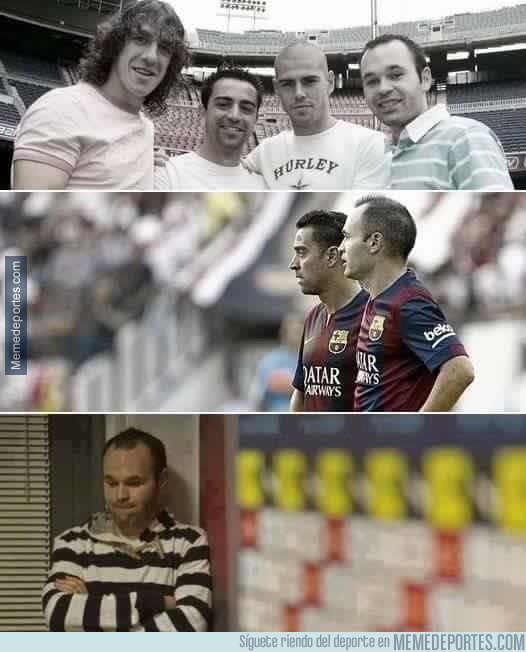 557276 - Iniesta, el único español icono del club se queda solo