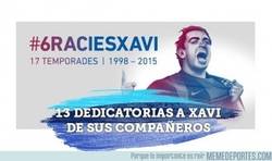 Enlace a 13 compañeros le desean suerte a Xavi en su nueva etapa