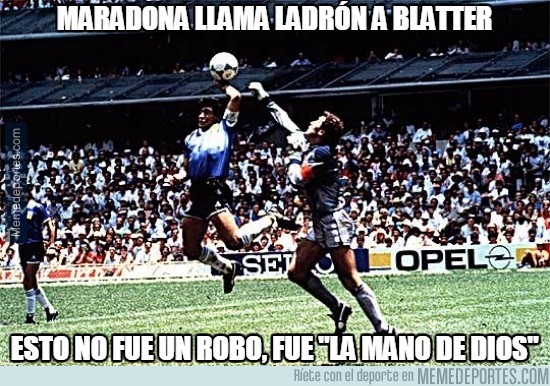563863 - Maradona llama ladrón a Blatter