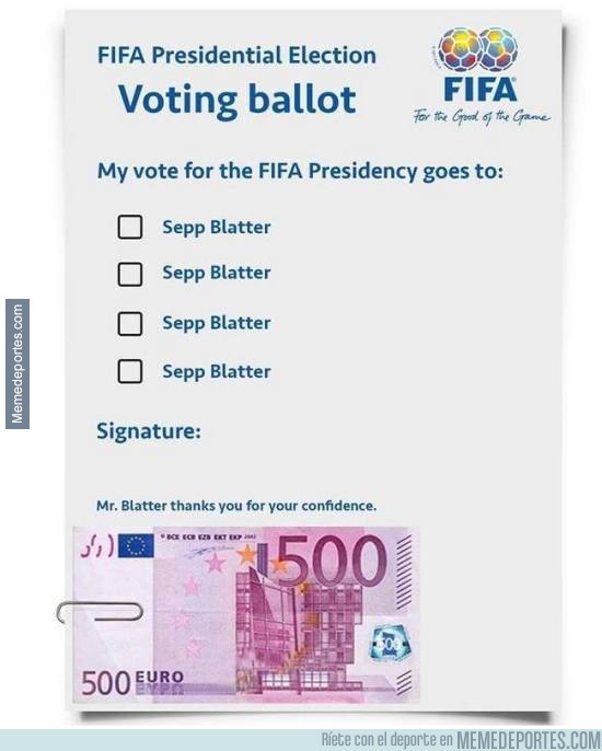 566063 - Así ha sido para elegir al presidente de la FIFA