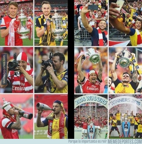 569081 - Así celebra el Arsenal en 2014 y 2015 ¿Coincidencias?