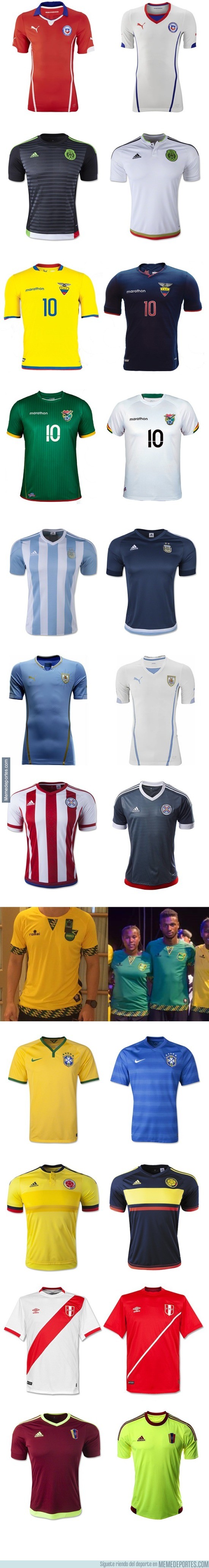 573069 - Los uniformes de las 12 Selecciones para la Copa América Chile 2015