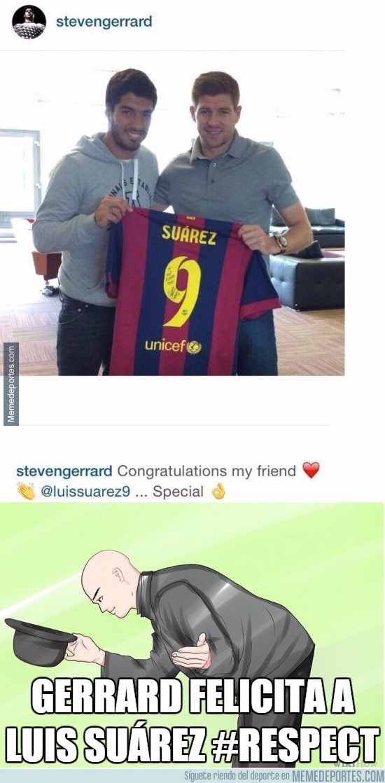 575664 - Gerrard felicita a Luis Suárez