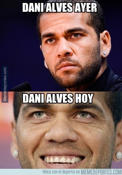 580828 - Cambio de ánimo de Dani Alves al saber que finalmente fue convocado a la Copa América