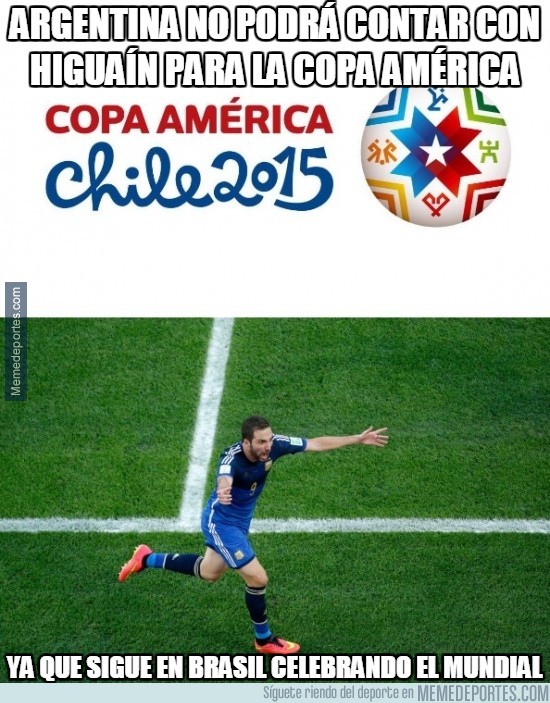 580834 - Argentina no podrá contar con Higuaín para la Copa América