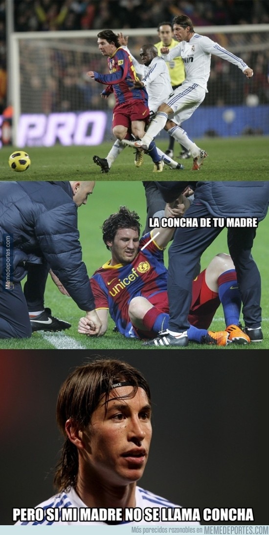 584992 - Así reaccionaría Ramos a los insultos de Messi
