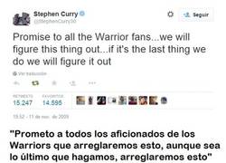 Enlace a Ojo al Tweet que escribió Curry en 2009 cuando los Warriors eran últimos de la NBA