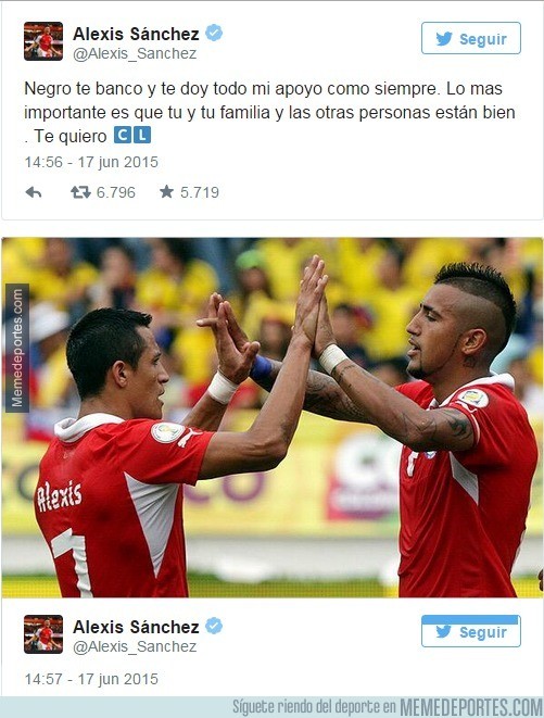 590113 - Alexis mostrando su apoyo a Vidal