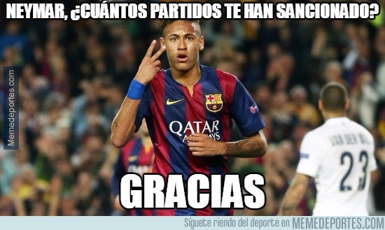 591759 - Neymar, ¿Cuántos partidos te han sancionado?