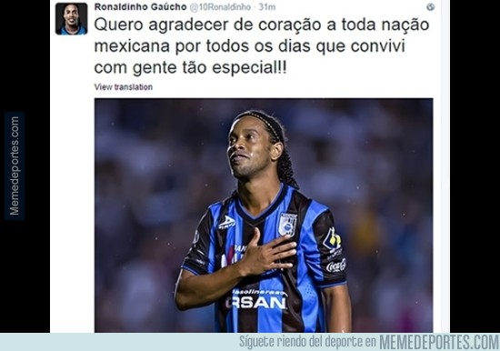 594004 - Dan por hecho que Ronaldinho no es mas jugador de Queretaro