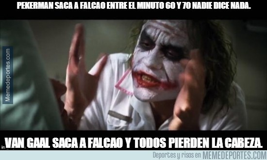596005 - Pekerman saca a Falcao entre el minuto 60 y 70 nadie dice nada