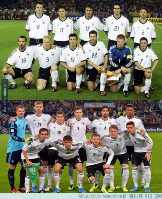 598059 - Antes y después Selecciones de futbol. ¿Con cuál te quedas de cada país?