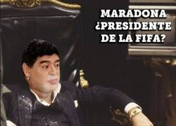 Enlace a Si Maradona llega a presidente de la FIFA...