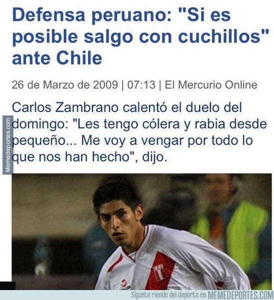 606673 - Lo de Zambrano con Chile no es de ahora...