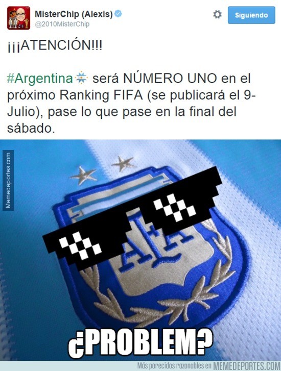608986 - Argentina número 1 del Ranking pase lo que pase