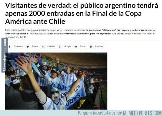 609791 - Que los Argentinos quieren llenar en la final? Sería una lastima....