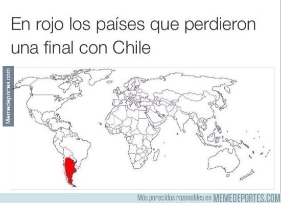 614949 - En rojo, los países que perdieron una final contra Chile