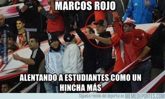 621816 - Marcos Rojo pillado en las gradas
