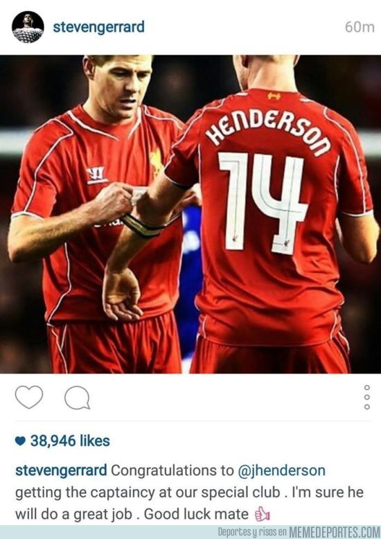 621916 - Palabras de Gerrard al nuevo capitán de Liverpool Jordan Henderson