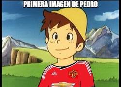 Enlace a Primera imagen de Pedro con la camiseta del Manchester United