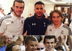 Enlace a Bale y Modric se reencontraron con Kyle Walker