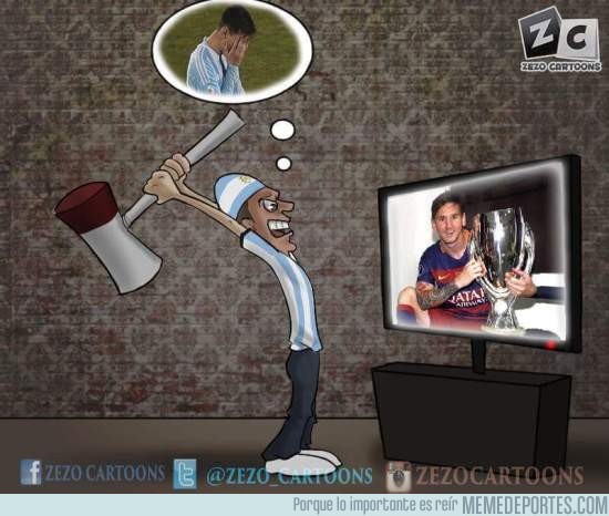 655851 - Los aficionados argentinos viendo a Messi