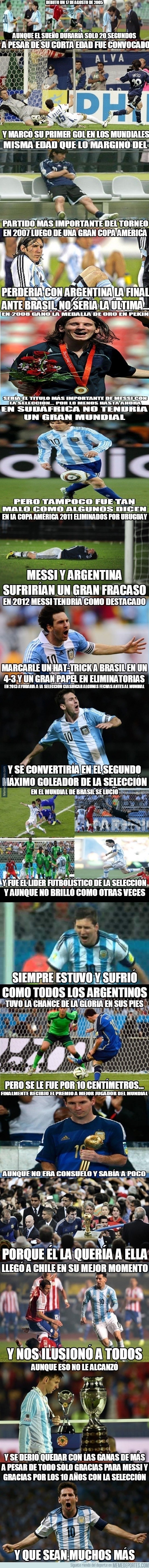 660604 - Messi cumplió 10 años con la Selección Argentina