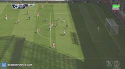 Enlace a GIF: El gol de Oxlade-Chamberlain que adelantaba al Arsenal