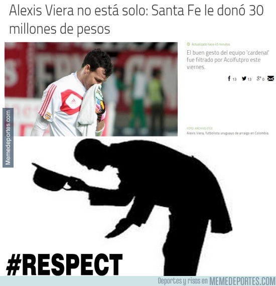 677389 - Santa Fe dona 30 millones de pesos a Alexis Viera