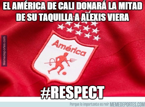 677646 - El América de Cali donará la mitad de su taquilla a Alexis Viera